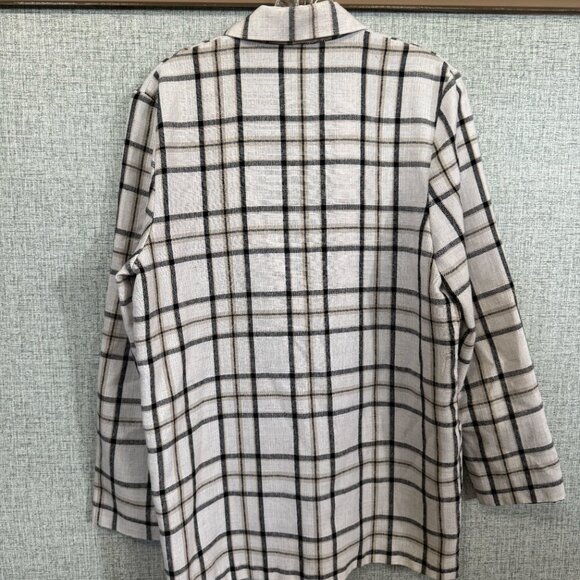 Black & White Windowpane Plaid Blazer - Size Large - Picture 2 of 5